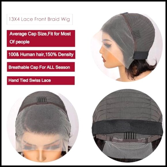 Human Hair Pixie Cut Wig Lace Front Glueless Pre Plucked Brazilian Remy Straight